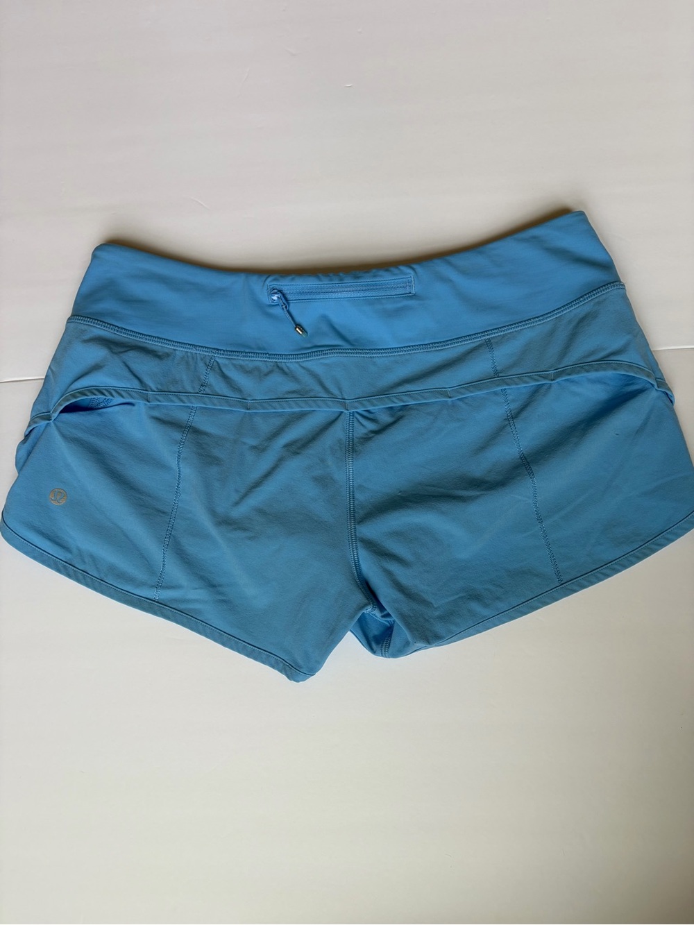 Lululemon Speed Short Blue Running Shorts Size 8 - Rare - Matching Bra Avail - Picture 3 of 6